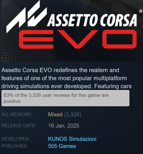 Résultats du jeu sur Steam