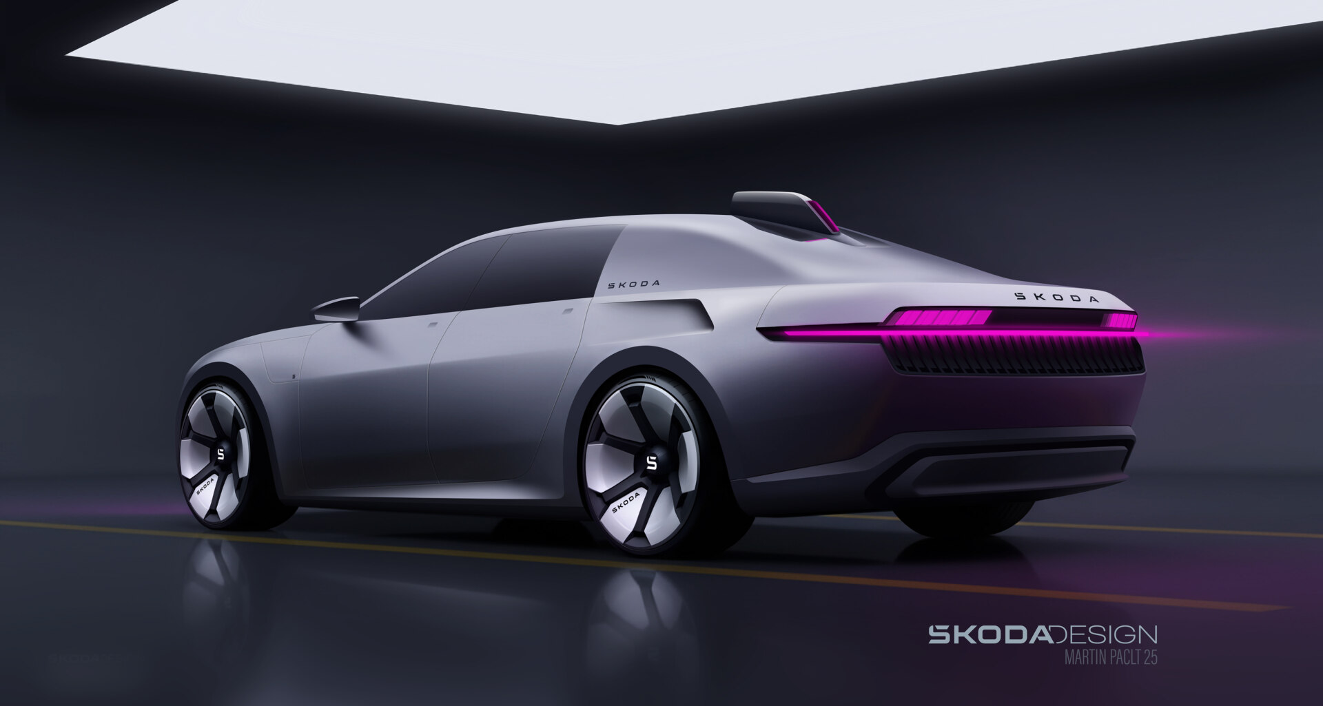 Concept sketch Škoda 100. Third view