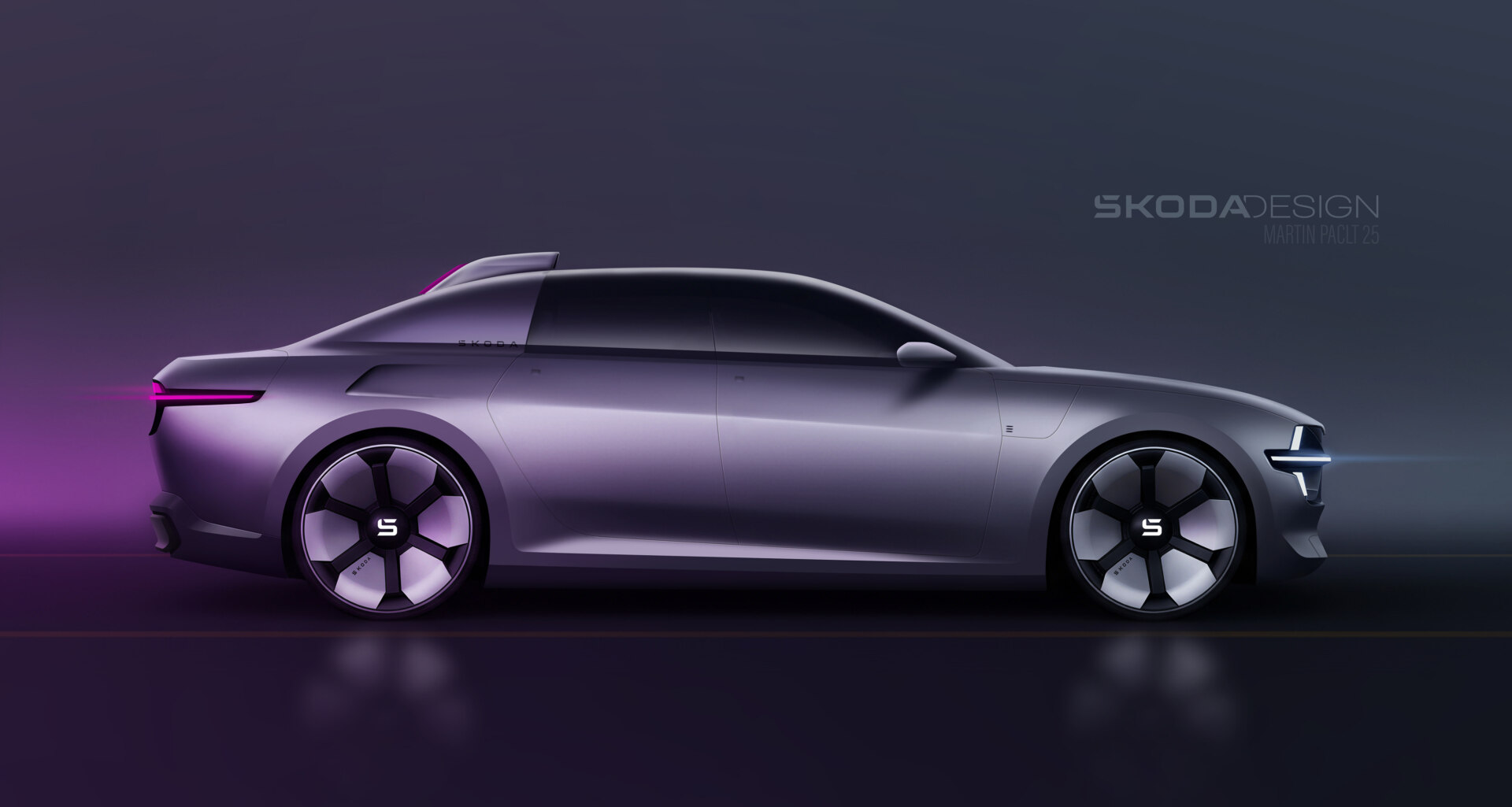 Concept sketch Škoda 100. Fourth view