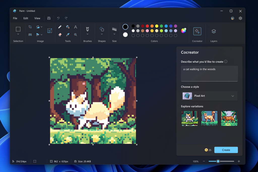 Microsoft is testing a DALL-E-based image generator in Paint for Windows 11-2