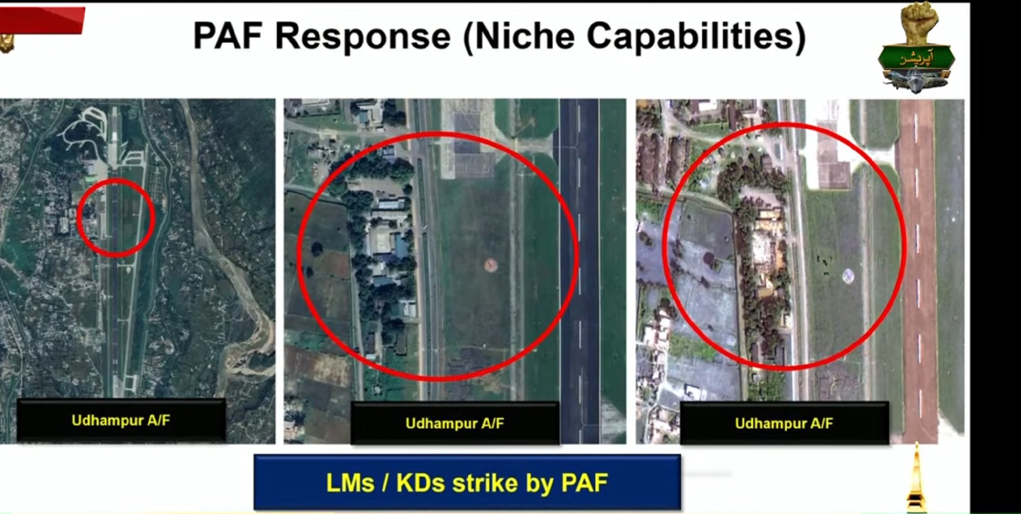 Second satellite image from the airbase