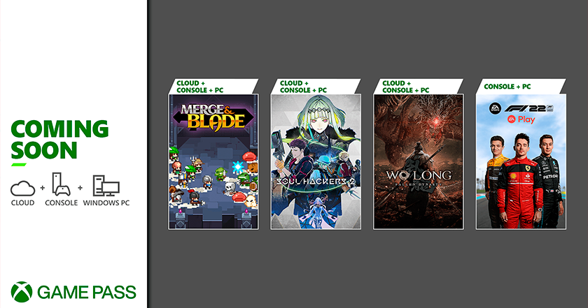 Wo Long: Fallen Dynasty, F1 22, Merge & Blade и Soul Hackers 2. Microsoft объявила список игр, которые войдут в Xbox Game Pass в марте