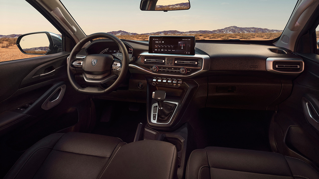 Interior view of the updated Peugeot Landtrek pick-up truck