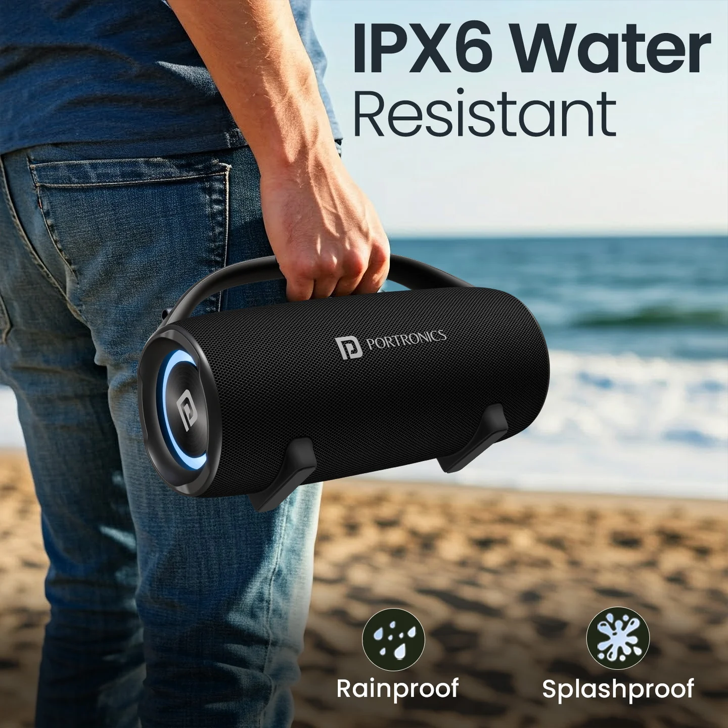 Portronics Thunder 2.0 portable speaker with powerful sound for parties