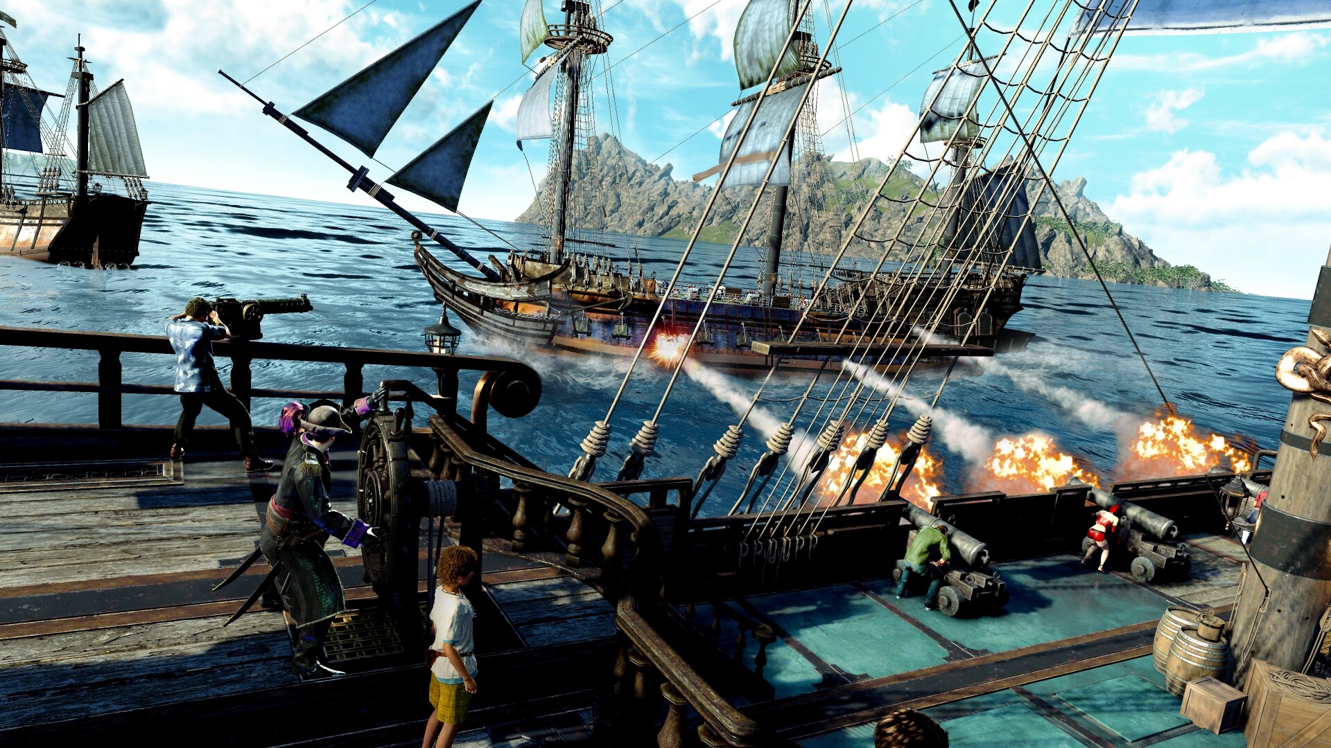 Game Like a Dragon: Pirate Yakuza in Hawaii - Scene with a sea battle