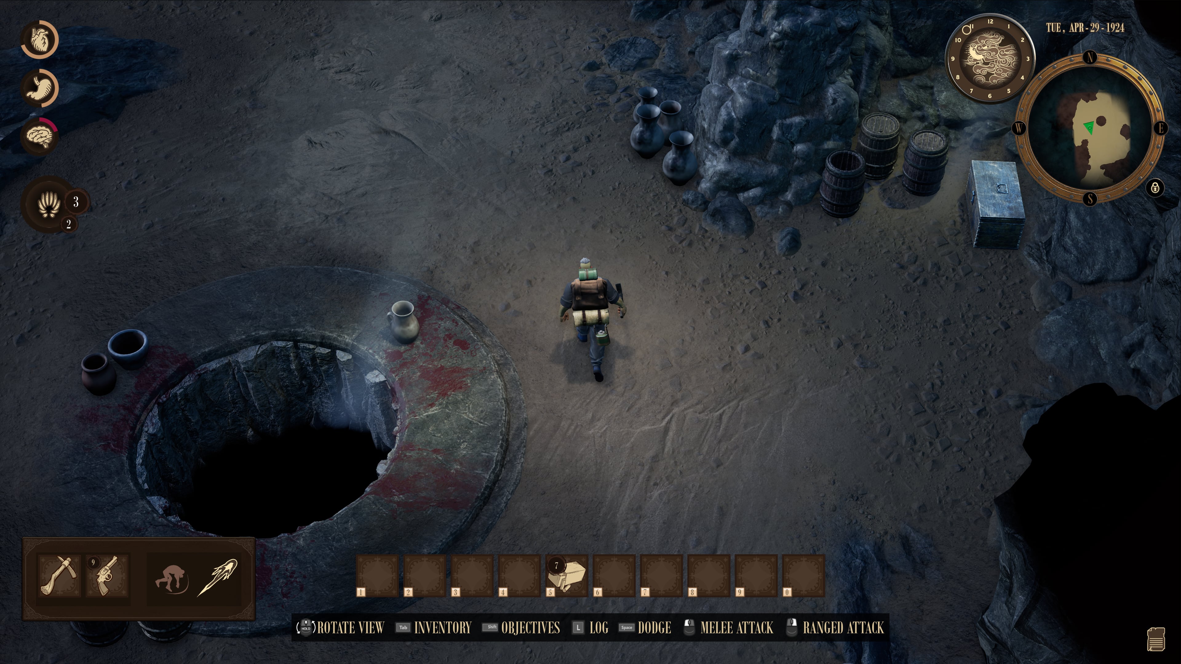 Exploration de la grotte