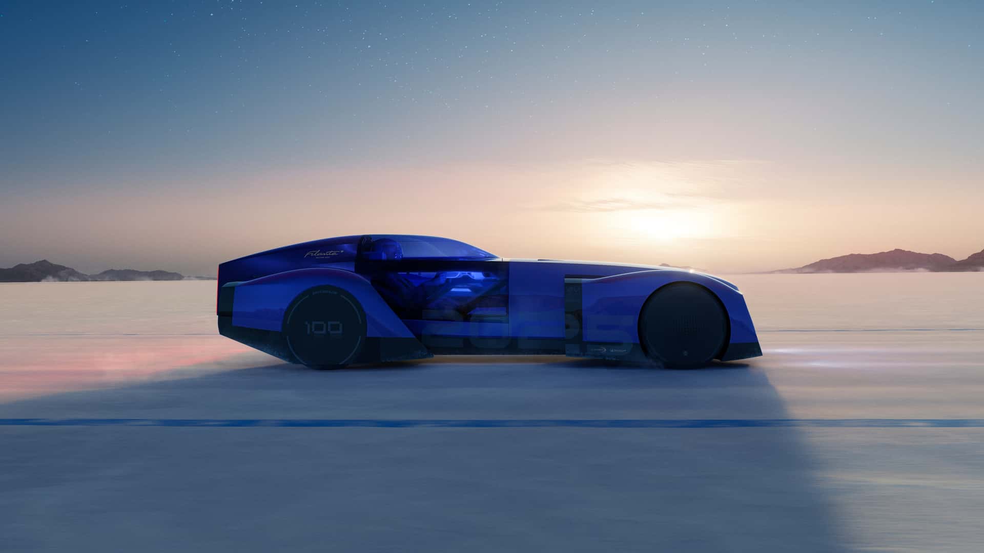 Rear view of Renault Filante Record 2025