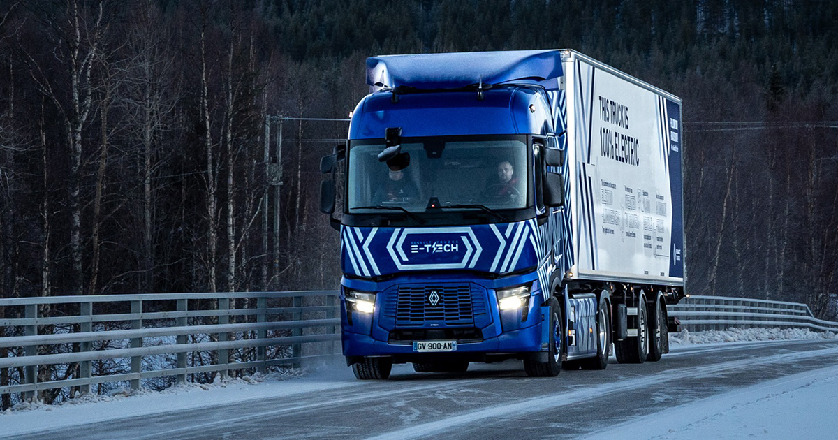 Le camion Renault E-Tech Diamond Echo en Finlande