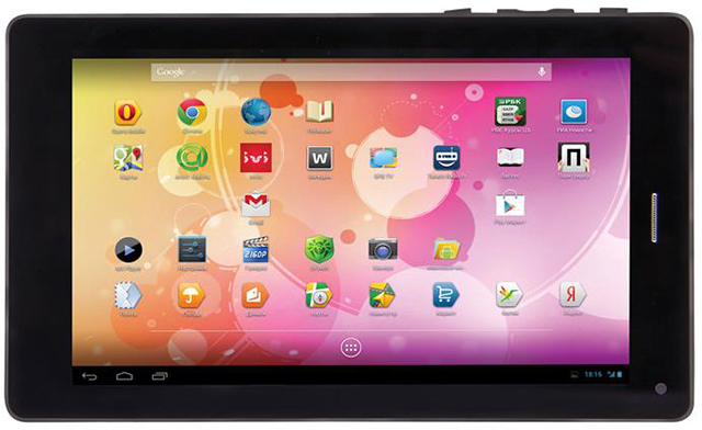 7-дюймовый планшет Ritmix RMD-758 с четырехъядерным процессором, 3G и GPS
