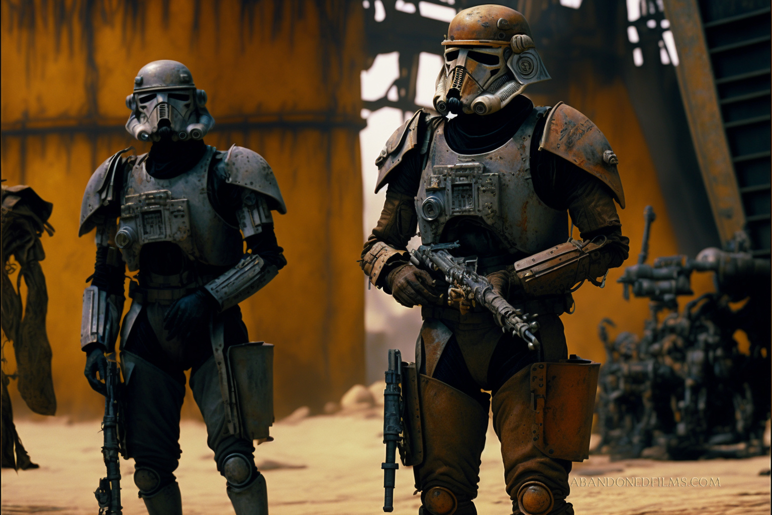 Neural network depicts planets and iconic Star Wars characters in steampunk style-11