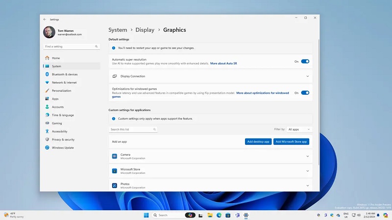 У тестовій версії Windows 11 виявлено технологію Automatic Super Resolution - аналог DLSS і FSR-2