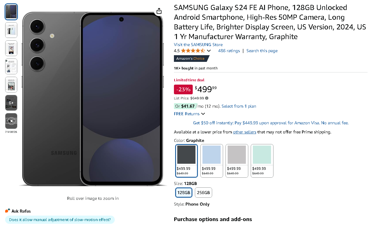 Samsung Galaxy S24 FE Samsung Galaxy S24 FE smartphone