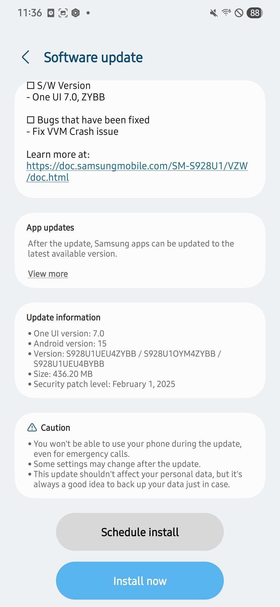 Samsung Galaxy S24 Ultra avec la mise à jour One UI 7.0