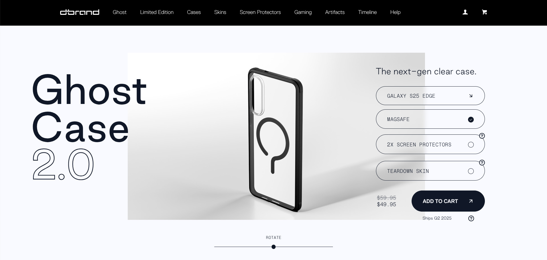 Деталі прозорого чохла Ghost Case 2.0