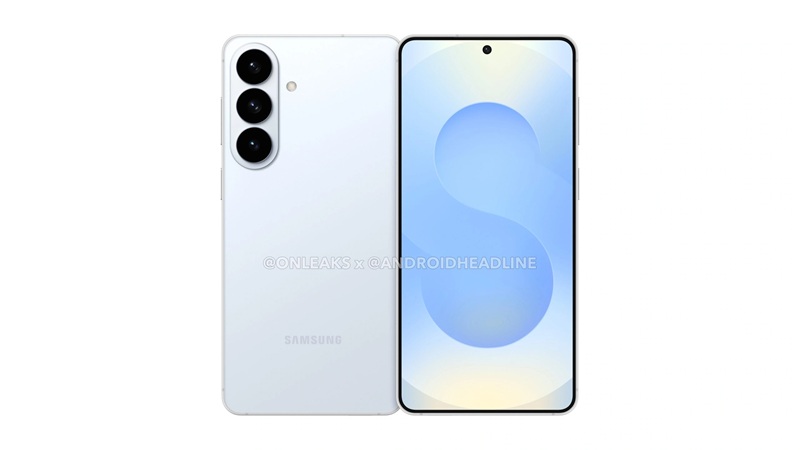 Рендер Samsung Galaxy S26+ з компактним модулем камери