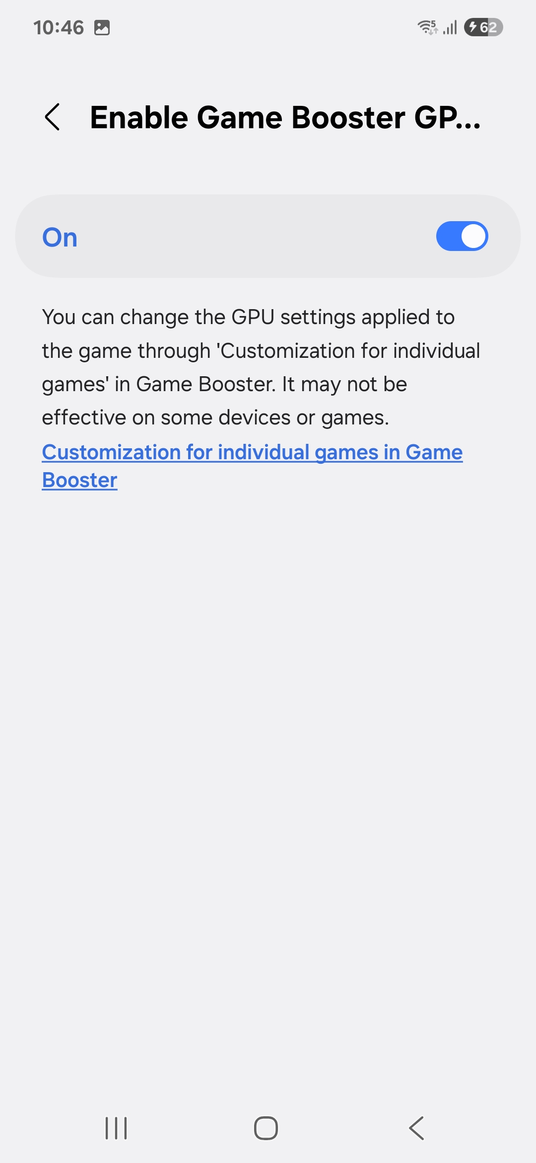 Setting up the GPU in Game Booster