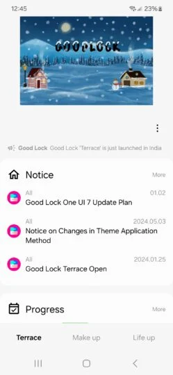 Good Lock interface view