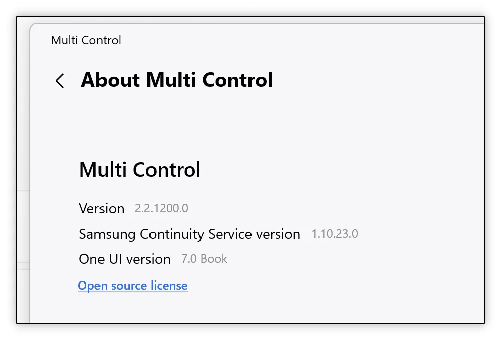 Підтримка One UI 7.0 у додатку Multi Control