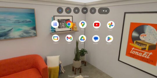 Гарнітура Samsung Project Moohan: Android XR Apps Launcher