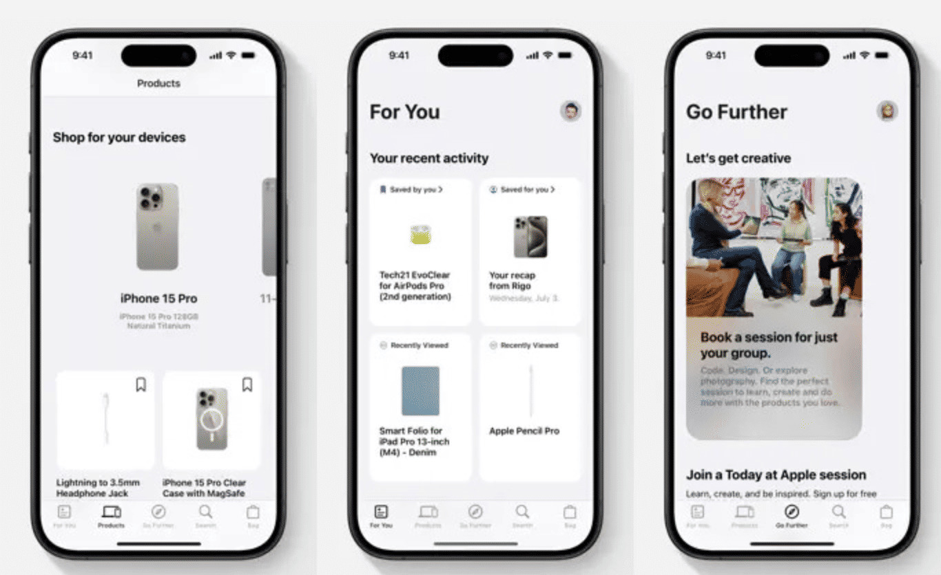 Скриншот додатку Apple Store