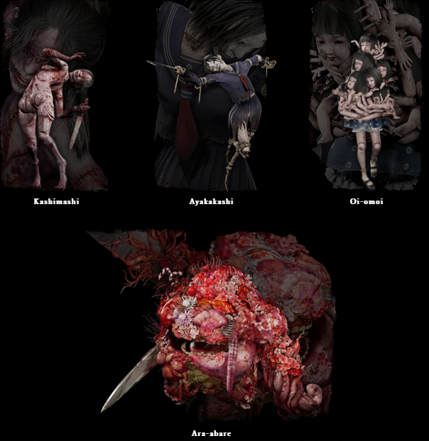 Monsters of the game Silent Hill f
