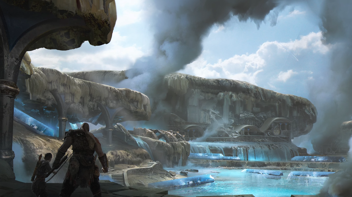 Разработчики God of War: Ragnarok рассказали о мире гномов Свартальхейм, где среди разнообразных биомов строится индустриальный город-3