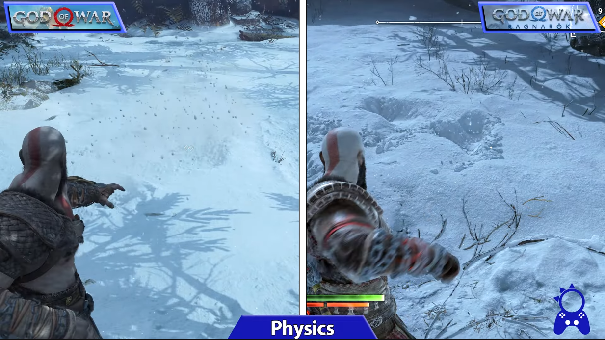 Progression folle : un blogueur compare la version PC de God of War 2018 sur des paramètres Ultra et God of War Ragnarok sur PlayStation 5-6