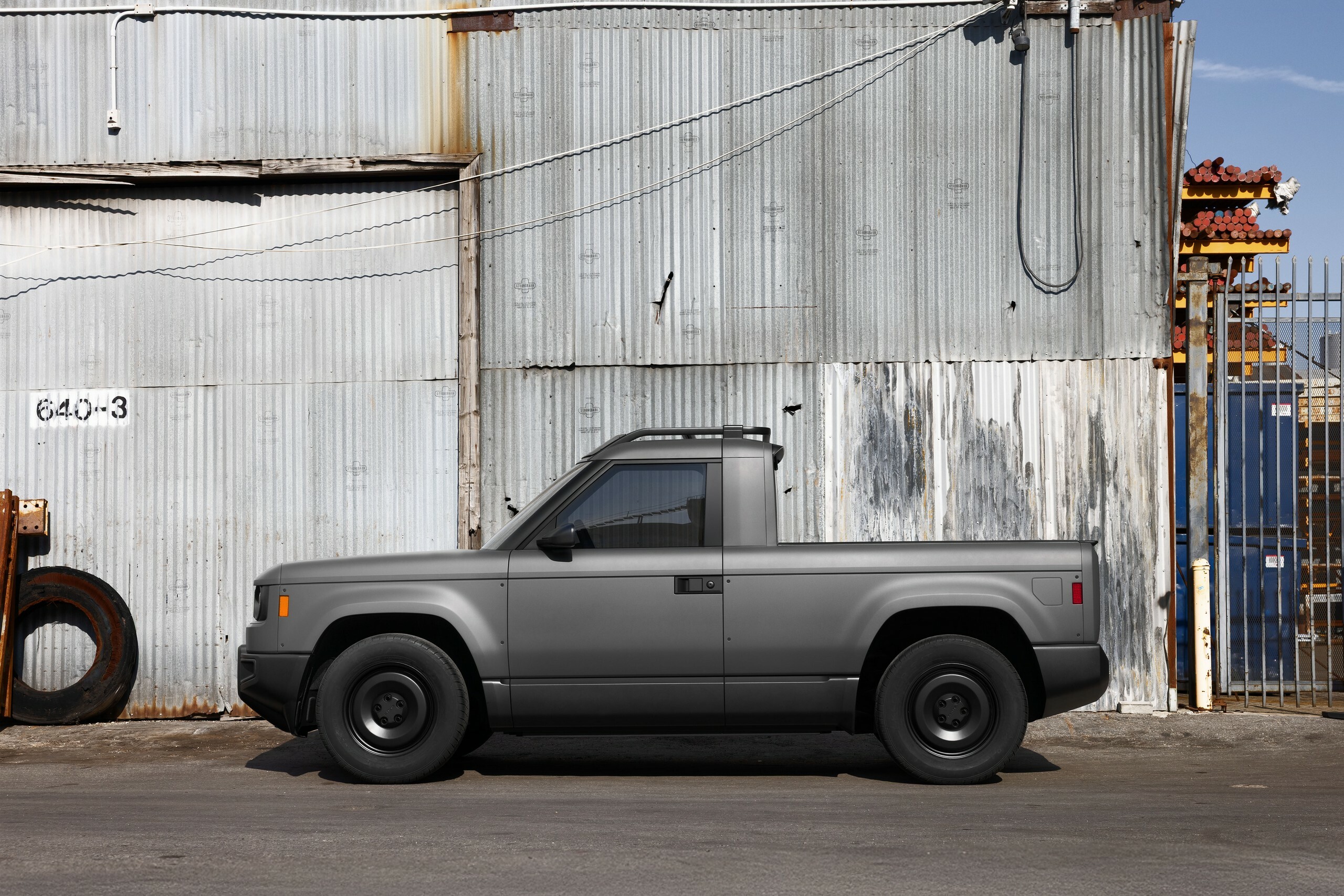 Side view of the Slate electric pickup truck