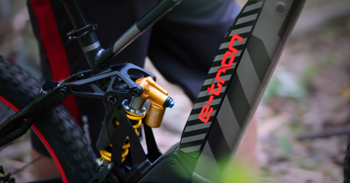 Електровелосипед Audi eMTB 2.0 на фоні природи