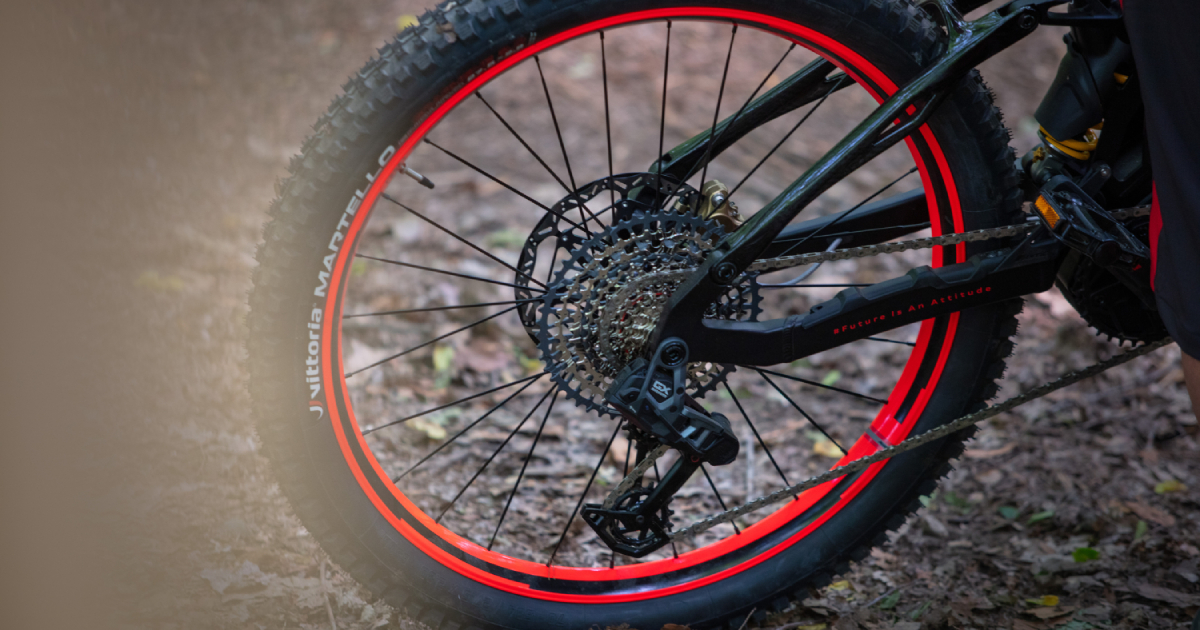 Крупний план на електровелосипед Audi eMTB 2.0