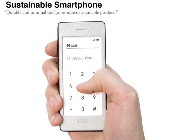 Концепт дешёвого жизнеспособного смартфона с E-Ink-экраном