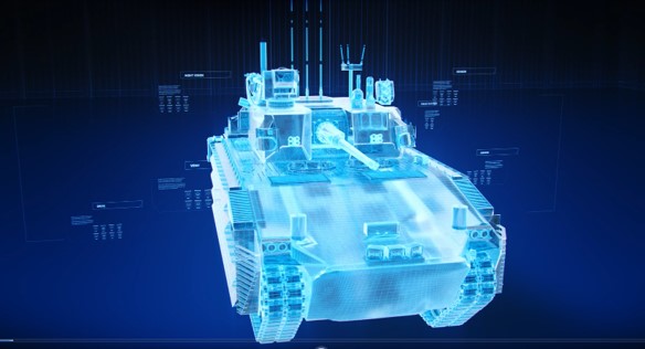 Computer graphics of the XM30 infantry fighting vehicle