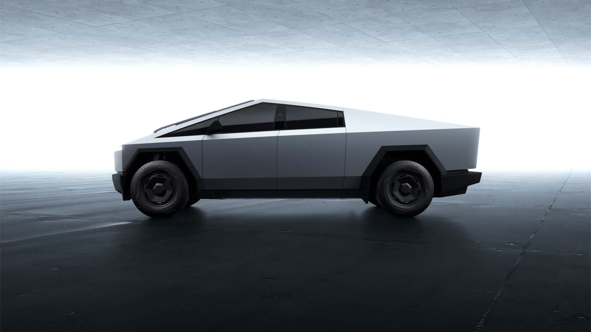 Tesla Cybertruck Long Range на тлі міського пейзажу