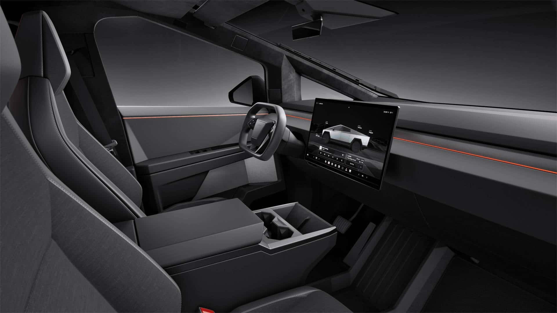 Інтер'єр Tesla Cybertruck Long Range