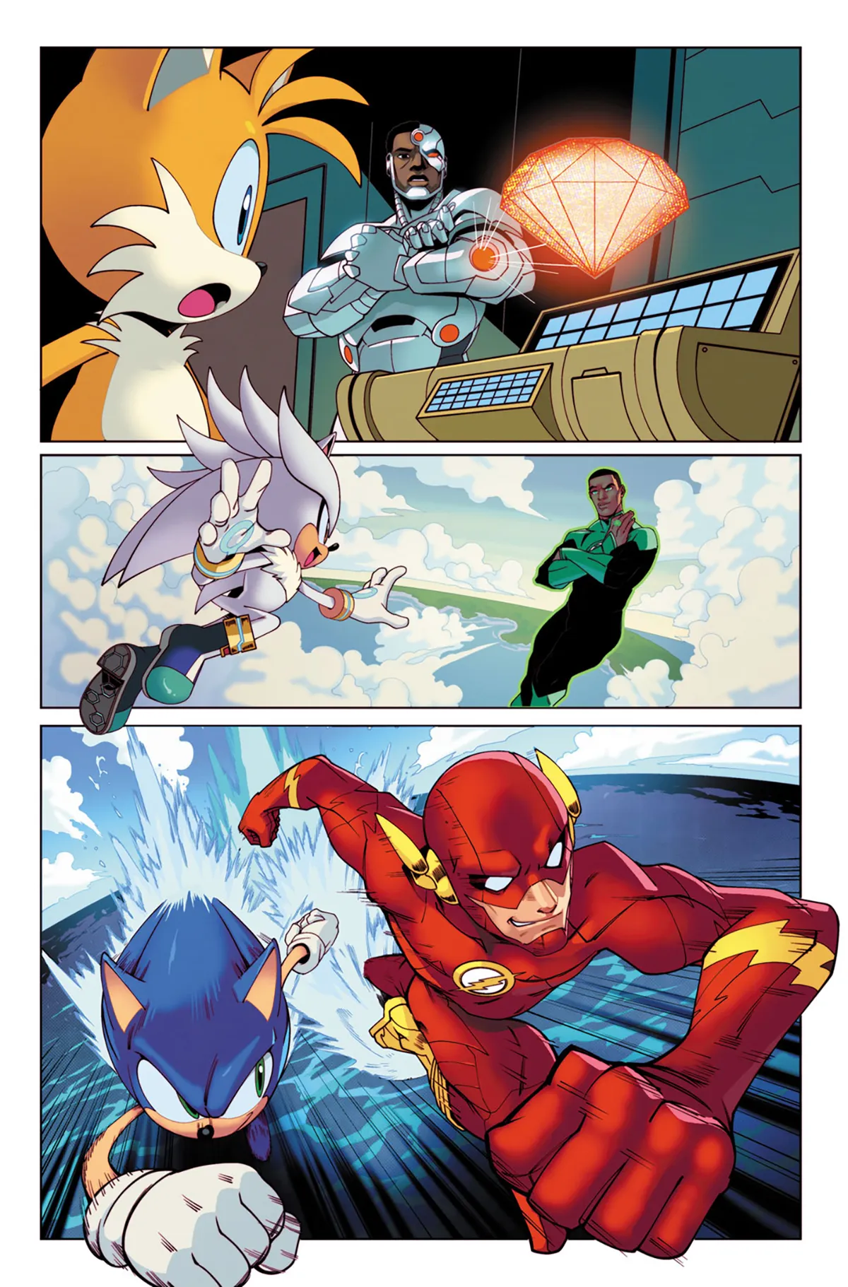 Scene from the DC X Sonic the Hedgehog 1 comic book