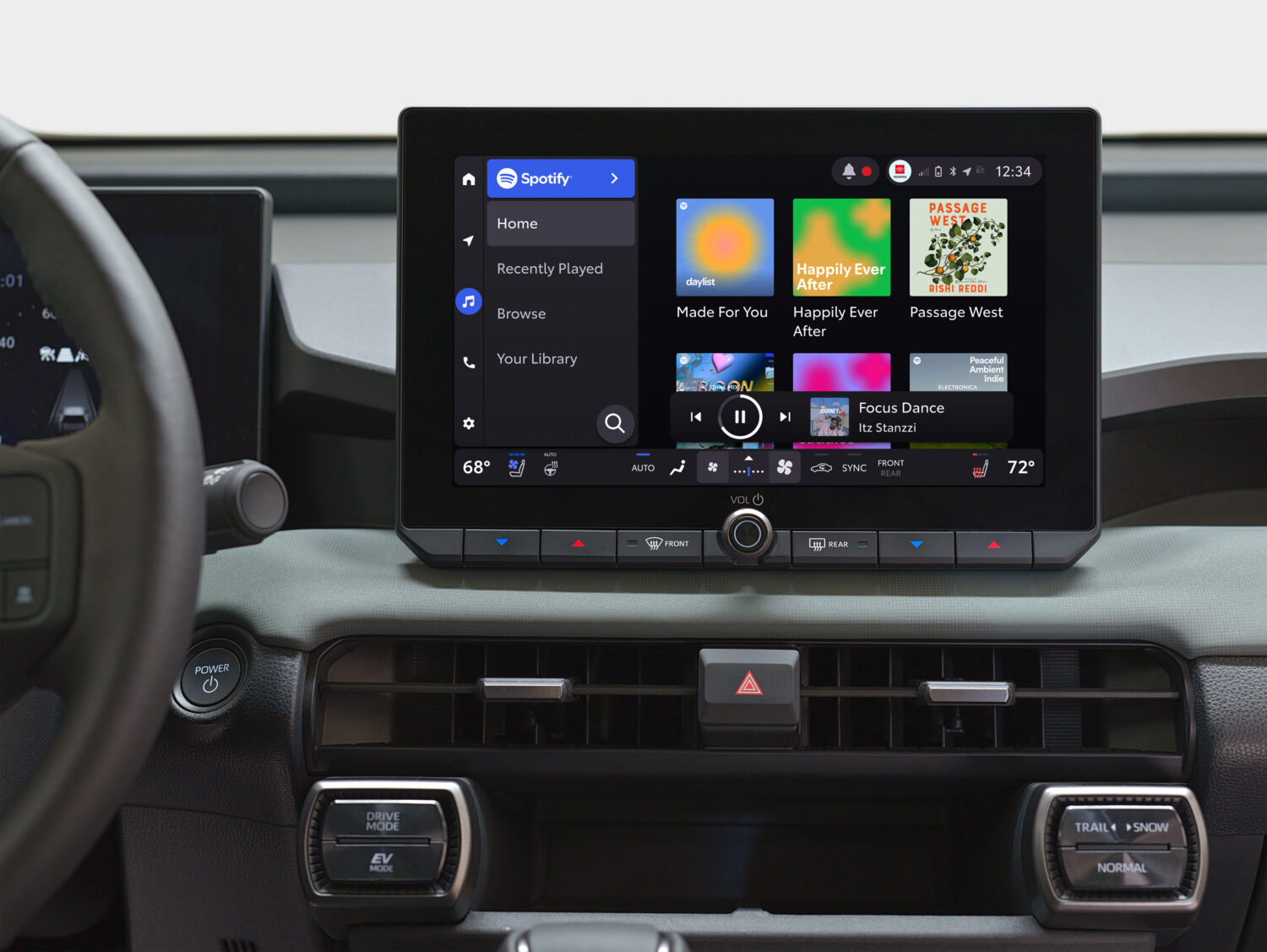 Toyota Audio Multimedia with Spotify Home Screen