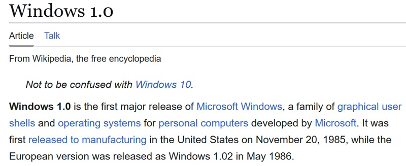 Постер Windows 1.0 від Microsoft