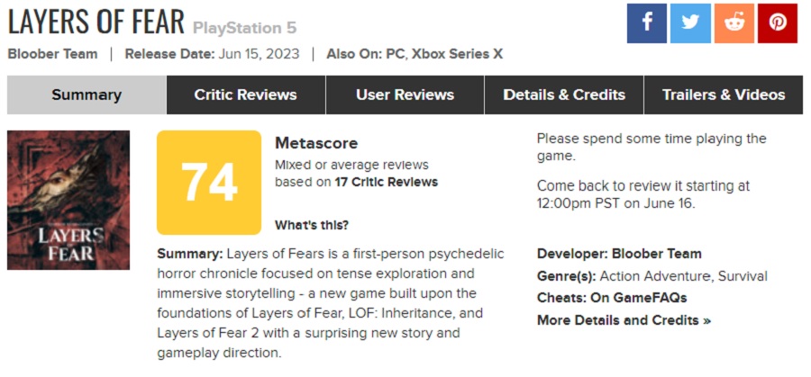 Le meilleur jeu de la Bloober Team, mais pas un jeu d'horreur effrayant - les critiques ont réservé un accueil mitigé à Layers of Fear (2023)-2