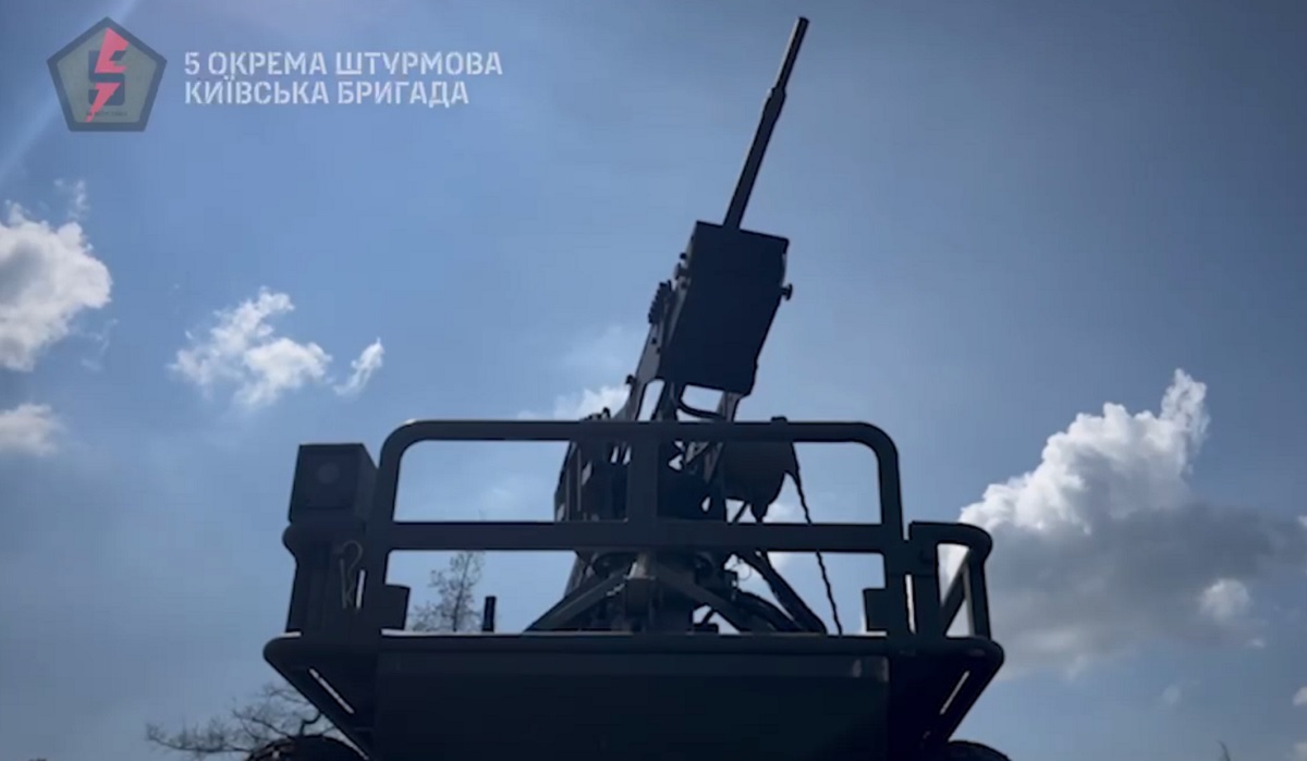 Ukrainian Armed Forces show first footage of ground-based armoured drone in action