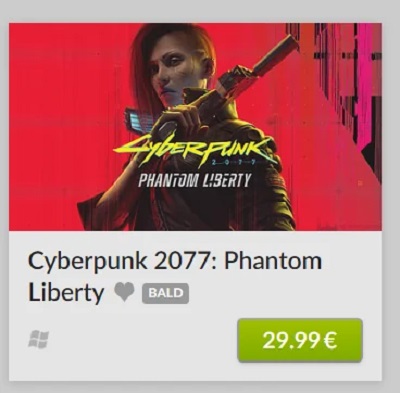 30€, un nouvel art, mais pas de date de sortie : la boutique GOG révèle la page de l'extension Phantom Liberty pour Cyberpunk 2077-3