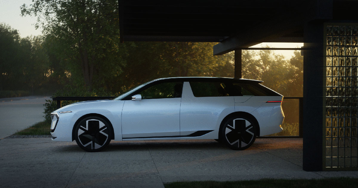 The Vision O concept in the garage
