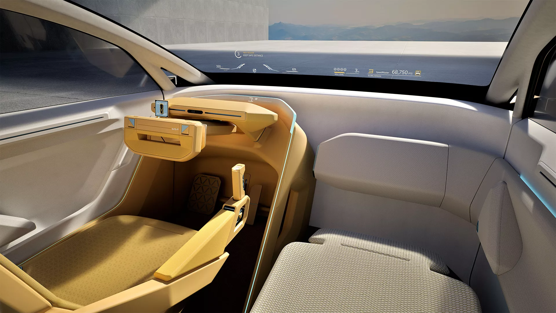 Interior details Kia Vision Meta Turismo