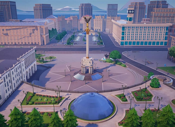 Participez ! Fortnite offre une occasion unique d'aider à la reconstruction de l'Ukraine en se promenant dans le centre virtuel de Kiev.-2