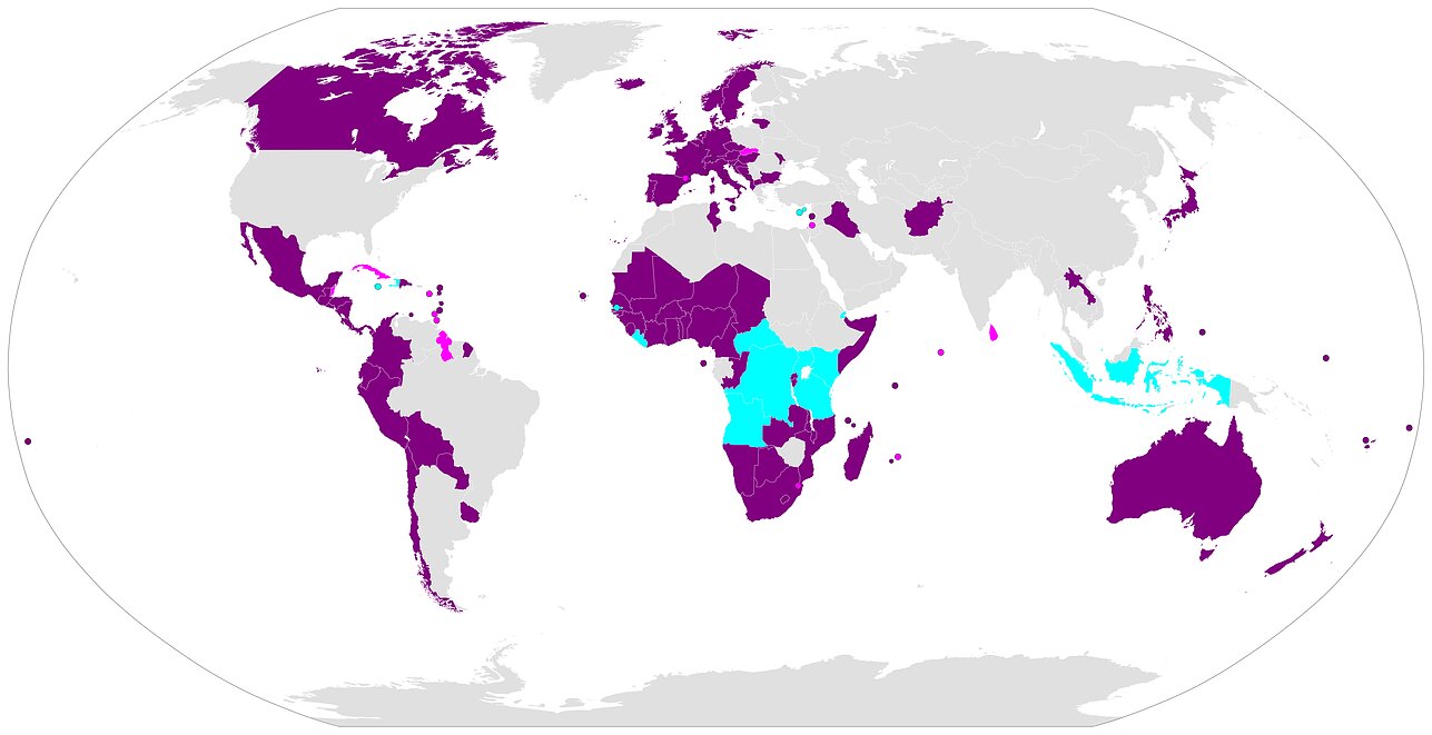 Illustration of States Parties to the Convention on Cluster Munitions