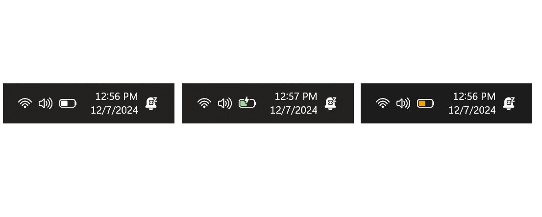 New battery icon in Windows 11