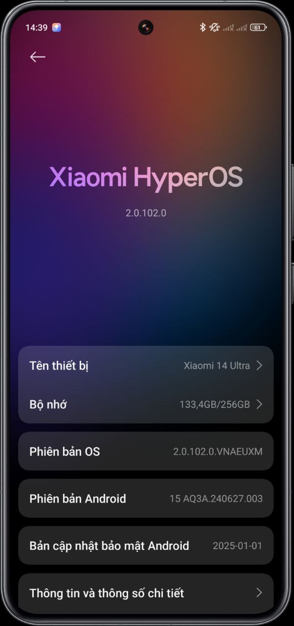 HyperOS 2.1 update on Xiaomi 14 Ultra