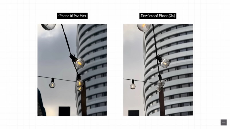 Comparison photo 1: Phone (3a) and iPhone 16 Pro Max