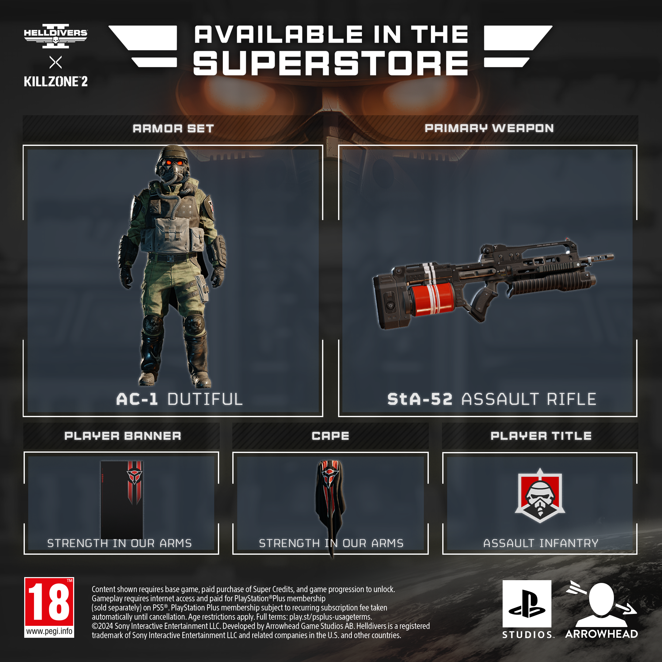 The first part of the crossover items. Illustration created by Arrowhead