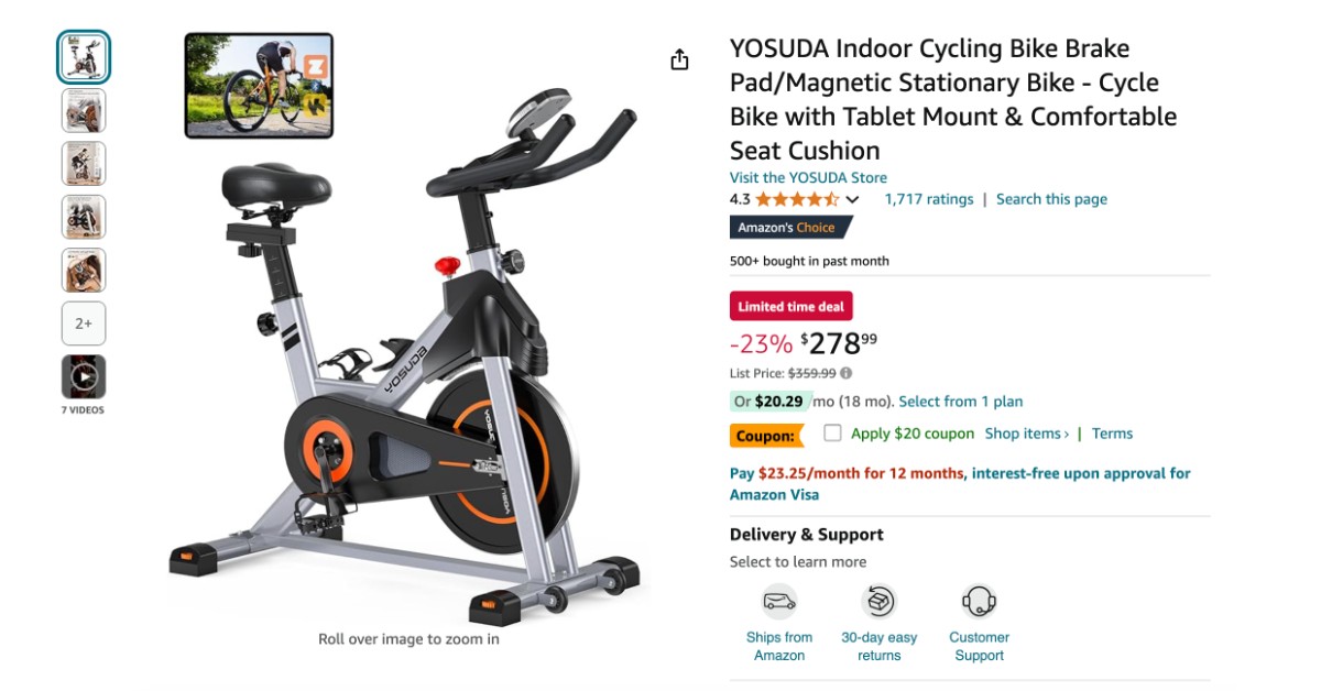 YOSUDA Indoor Cycling Bike - $81 Off Limited time deal! YOSUDA Indoor Cycling Bike - $81 Off Limited time deal!