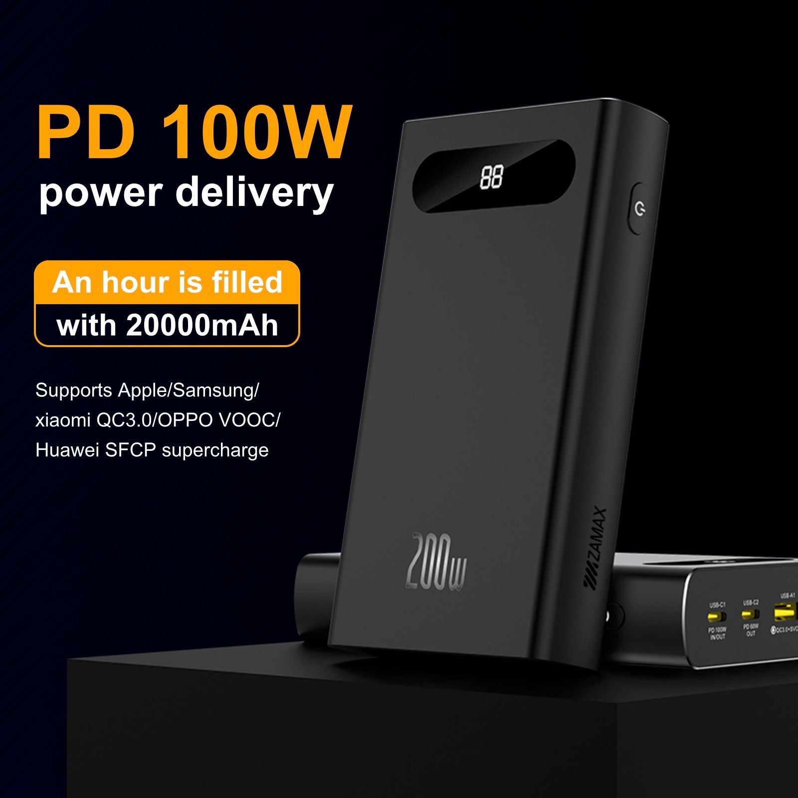 ZAMAX Flash Power Bank: внешний аккумулятор на 20 000 мАч мощностью в 200 Вт за 3 499 гривен с бесплатной доставкой-3